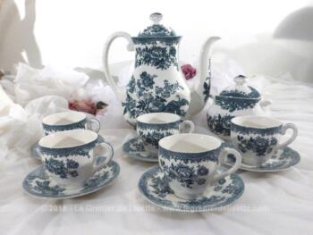 Service à café ou à thé en porcelaine anglaise de la marque Enoch Wedgwood Tunstall Ltd, modèle 