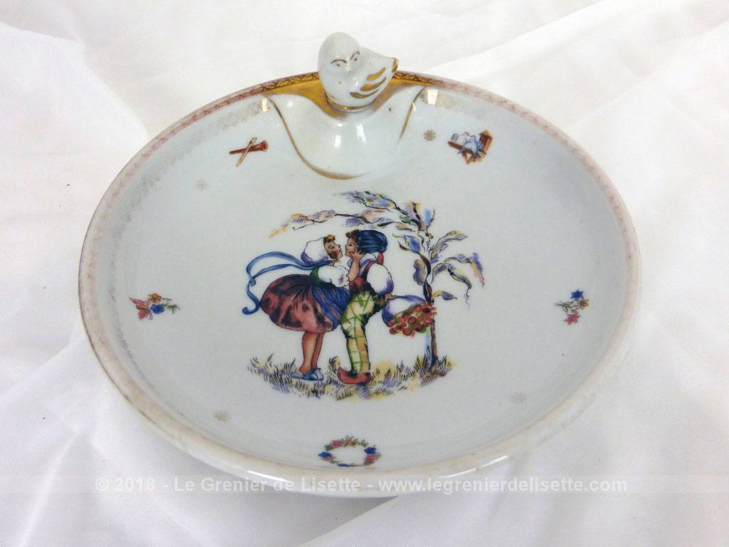 Assiette Chauffante Bébé En Porcelaine De Limoges - Décor Âne