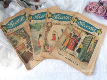 Lot de 4 anciennes revues de 
