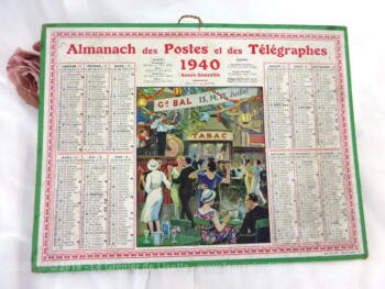 Almanach des Postes et Télégraphes année 1940, avec feuillets complémentaires.