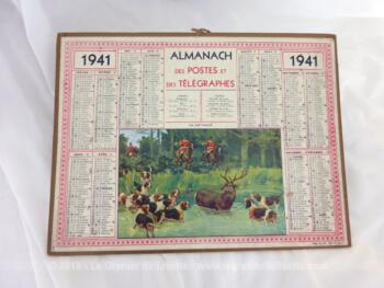 Almanach des Postes et Télégraphes année 1941 avec feuillets complémentaires.