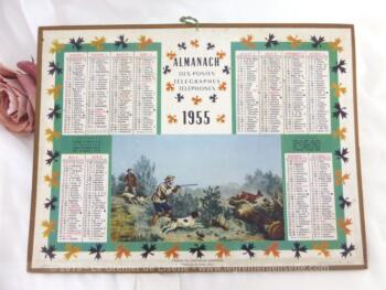 Almanach des Postes et Télégraphes année 1955 avec feuillets complémentaires.
