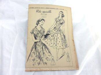 Patron Robe Séparable de Femmes d'Aujourd'hui 1956 numéro 576. Il s'agit d'un modèle de robe, comprenant blouse et jupe. Taille 44. Trop vintage .