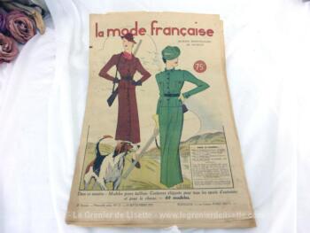 Revue La Mode Française du 15 septembre 1935 sur 16 pages avec des modèles de tailleurs ou robes. Tout le charme de la mode du début du siècle... Incroyable !