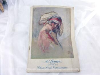 Ancien catalogue Au Louvre Janvier 1922 avec 50 pages de blanc, linge et trousseaux pour dames.