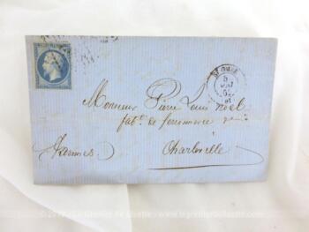 Ancienne lettre pli du 5 mai 1862 avec tampon de la poste, expédiée de St Omer pour Charleville.