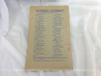 Ancienne partition chanson 