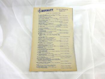 Voici une ancienne partition de la chanson 