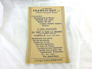 Ancienne partition "La Chanson de Juanito", création de Georges Guétary" paroles de J.Larue et musique de J. Llossas, copyright 1942.