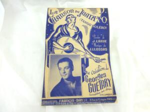 Ancienne partition “La Chanson de Juanito” Georges Guétary