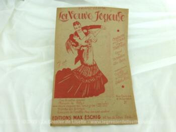Ancienne partition La Veuve Joyeuse valse "Heure Exquise" de l'opérette en 3 actes d'après Meilhac. Copyright 1909.
