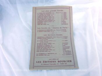 Voici une ancienne partition de la chanson 