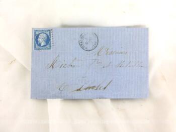 Ancienne lettre pli du 5 mars 1862 avec tampon de la poste et timbre à l'éffigie de Napoléon III expédiée de Cholet pour aller aussi à Cholet.