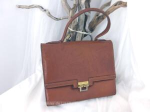 Ancien sac vintage cuir fauve