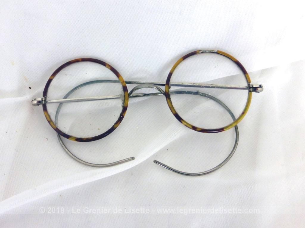 VENDU Anciennes lunettes rondes imitation caille Le Grenier