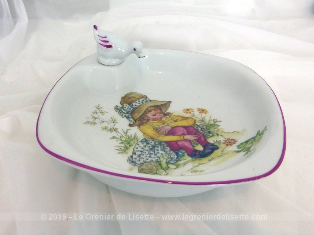 VENDU – Assiette chauffante bébé porcelaine rétro – Le Grenier de Lisette