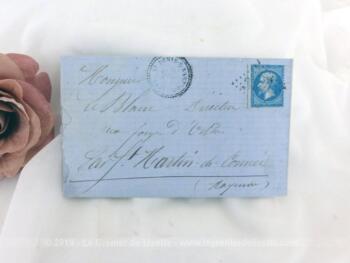 Ancienne lettre pli du 10 novembre 1864 expédiée à un Mr Le Blanc, Directeur du Foyer d'Orthe à Saint Martin de Connée en Mayenne.