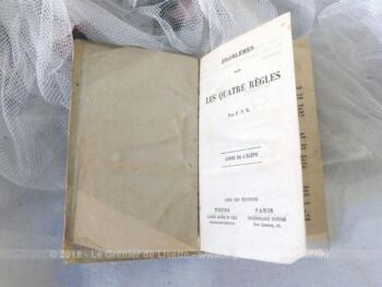 Ancien livre Problèmes sur Les Quatre Règles de 1884, livre de l'élève et ouvrages d'arithmétiques à l'usage des Ecoles Chrétiennes .