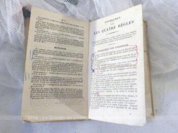 Ancien livre Problèmes sur Les Quatre Règles de 1884, livre de l'élève et ouvrages d'arithmétiques à l'usage des Ecoles Chrétiennes .