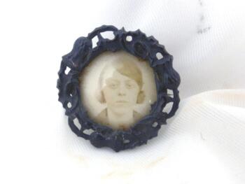 VENDU - Ancienne broche médaillon pour photo