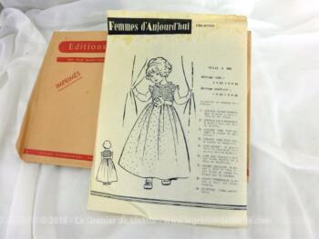 Patron Robe de Cérémonie pour fillettes de 1960 des Patrons de Femmes d'Aujourd'hui, taille 4 ans. Tellement vintage et actuel à la fois !