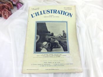 Journal L'Illustration du 6 septembre 1930 avec en couverture une photo de la "Traversée aérienne Paris-New York" par Coste et Bellonte à bord du "Point d’interrogation" au Bourget à l'instant du départ, le 1er septembre 1930.