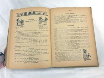 Ancien Livre Arithmétique pour Certificat Études de 1946, avec 114 leçons, 1900 exercices et problèmes gradués et 400 illustrations de Ray-Lambert sur 256 pages.