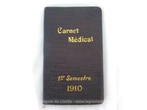 Agenda Carnet Médical 1er semestre 1910