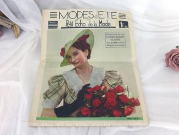 Revue Le Petit Echo de la Mode Hors série Mai 1937 en grand format, véritable trésor vintage de 82 ans avec plus de 100 modèles... tout le mystère de l'élégance pour l'été 1937 !