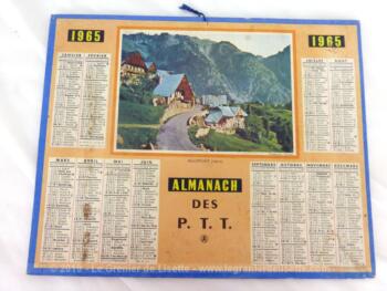 Almanach des PTT pour l' année 1965 avec feuillets complémentaires.
