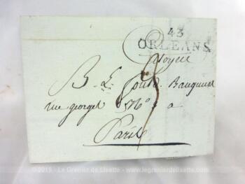 Datant de plus de 219 ans, voici une ancienne lettre pli du 25 Prairial an 8, (correspondant au 14 juin 1800), expédiée d'Orléans pour Paris.