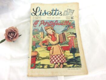 Ancienne revue Lisette du 25 septembre 1949, numéro 39 de la 29eme année sur 16 pages portant le titre de "Le Portefeuille !"