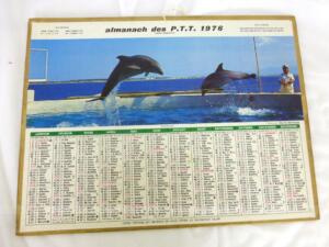 Ancien almanach des P.T.T. de 1976 Dauphins