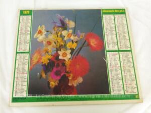 Ancien almanach des P.T.T. de 1978 Fleurs