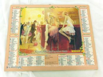 Ancien almanach des P.T.T. de 1989 avec des dessins représentant des scènes des années 1900 des 2 cotés. Il y a 10 feuillets supplémentaires plus un grand poster de Madonna.