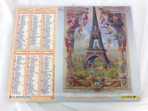 Ancien almanach des P.T.T. de 1989 Tour Eiffel avec poster Madonna