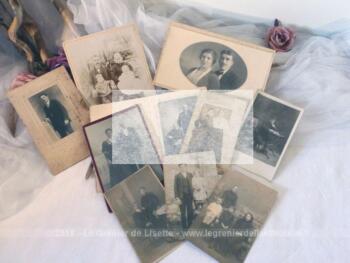 Voici 10 photos anciennes de scènes de vie de familles posant pour la postérité datant du début du siècle dernier. Ces photos seront à vous et donc libres de droit. C'est pour cela qu'elles vous apparaissent floutées afin de ne pas être copiées !!