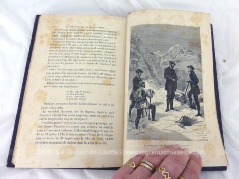 Ancien livre de la Bibliothèque des Ecoles et des Familles de 1888 avec encore à l'intérieur l'étiquette du Prix décerné daté de l'année scolaire 1889-1890 et concerne le livre "Curiosités Scientifiques" par Albert Levy.
