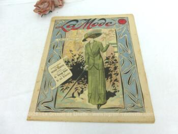 Revue La Mode du 13 novembre 1910 sur 16 pages avec publicité, mode, petites annonces, recettes de cuisine, tout le charme de la mode du tout début du siècle