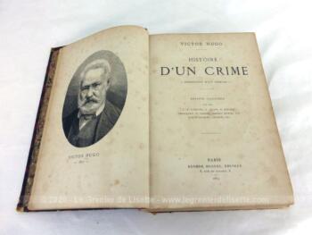 livre, XIX, victor hugo, histoire d'un crime, Napoleon, vintage,