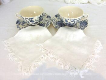 Tête à tête Paradisio Villeroy & Boch et serviettes brodées