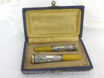 fume cigare, fume cigarette, vintage, metal argenté, bakélite, rétro