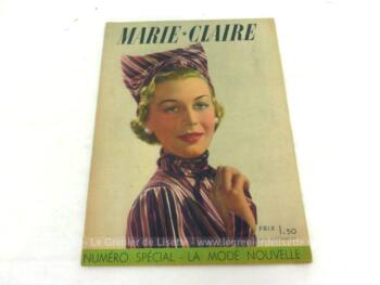 Ancienne revue Marie-Claire du 10 septembre 1937, numéro spécial sur "La Mode Nouvelle" de 31 x 24 cm, véritable trésor vintage de 82 ans avec des modèles à copier vite vite... pour retrouver toute l'élégance de l'automne 1937 !