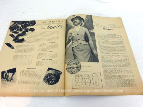 Ancienne revue Marie-Claire du 10 septembre 1937, numéro spécial sur "La Mode Nouvelle" de 31 x 24 cm, véritable trésor vintage de 82 ans avec des modèles à copier vite vite... pour retrouver toute l'élégance de l'automne 1937 !