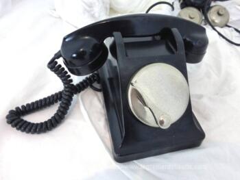 VENDU - Ancien téléphone bakélite cadran métal et sa sonnette – Image 3