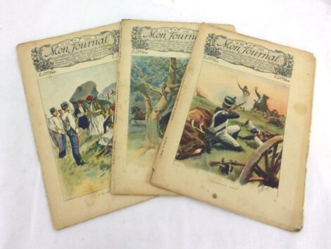 Voici un trio d'anciennes revues Mon Journal, revue pour enfants avec le numéro 35 du 30 mai 1896, le numéro 36 du 6 juin 1896 et le numéro 37 du 13 juin 1896.