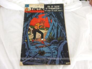 Ancien journal Tintin du 23 novembre 1961 correspondant au numéro 683 de la 13° année, avec des aventures du "Dynamiteur".