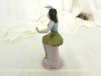 Figurine céramique danseuse jupe piédestal – Image 5