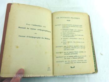 Sur 12.5 x 18 x 0.8 cm, voici un ancien Carnet d'Orthographe à onglets datant des années 30 sur 143 pages.