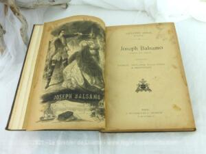 Ancien livre “Joseph Balsamo” d’Alexandre Dumas avec illustrations
